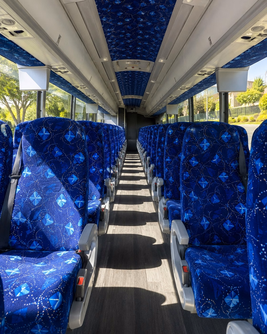 santa monica charter bus inside