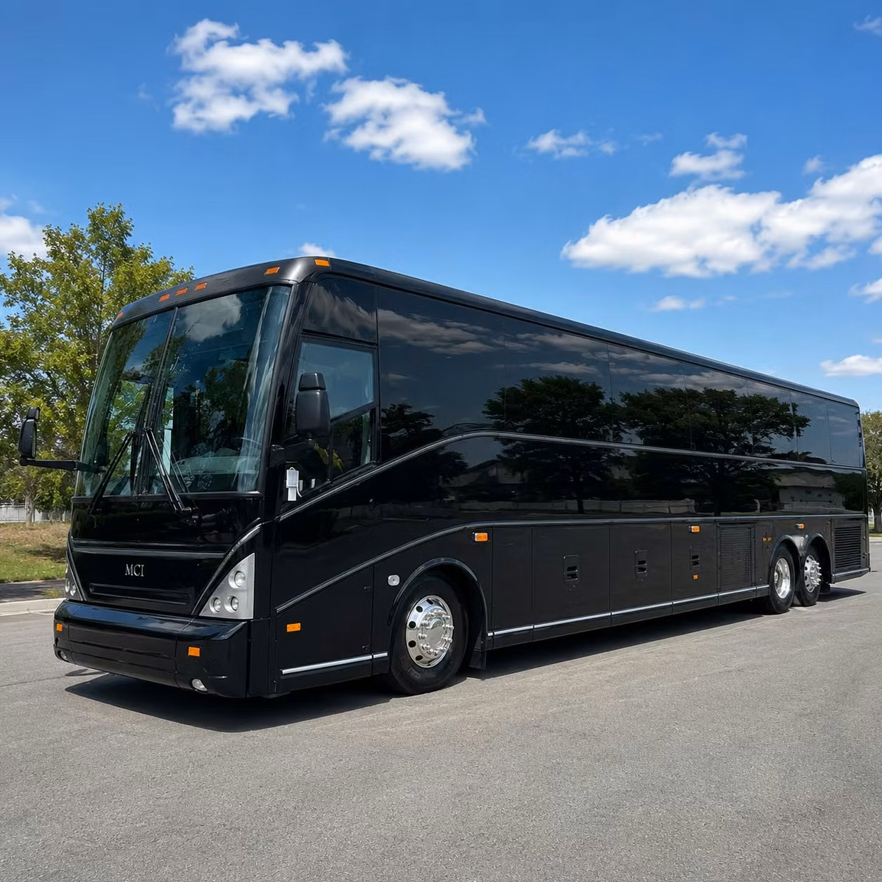 santa monica charter bus rental exterior
